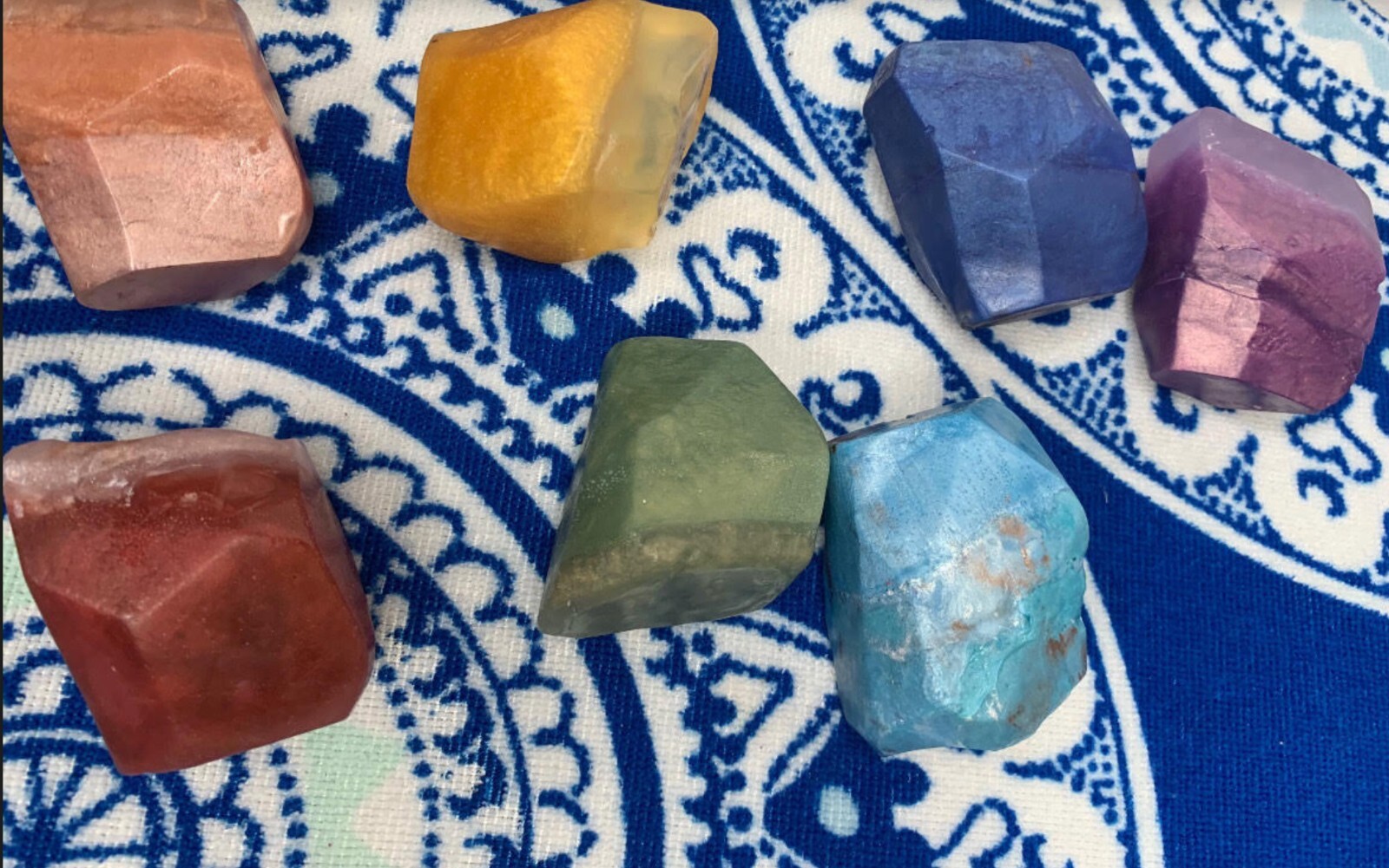 Chakra Soap Set, Soap Rocks, Rainbow Soap, Yoga Soap, Spiritual gift set