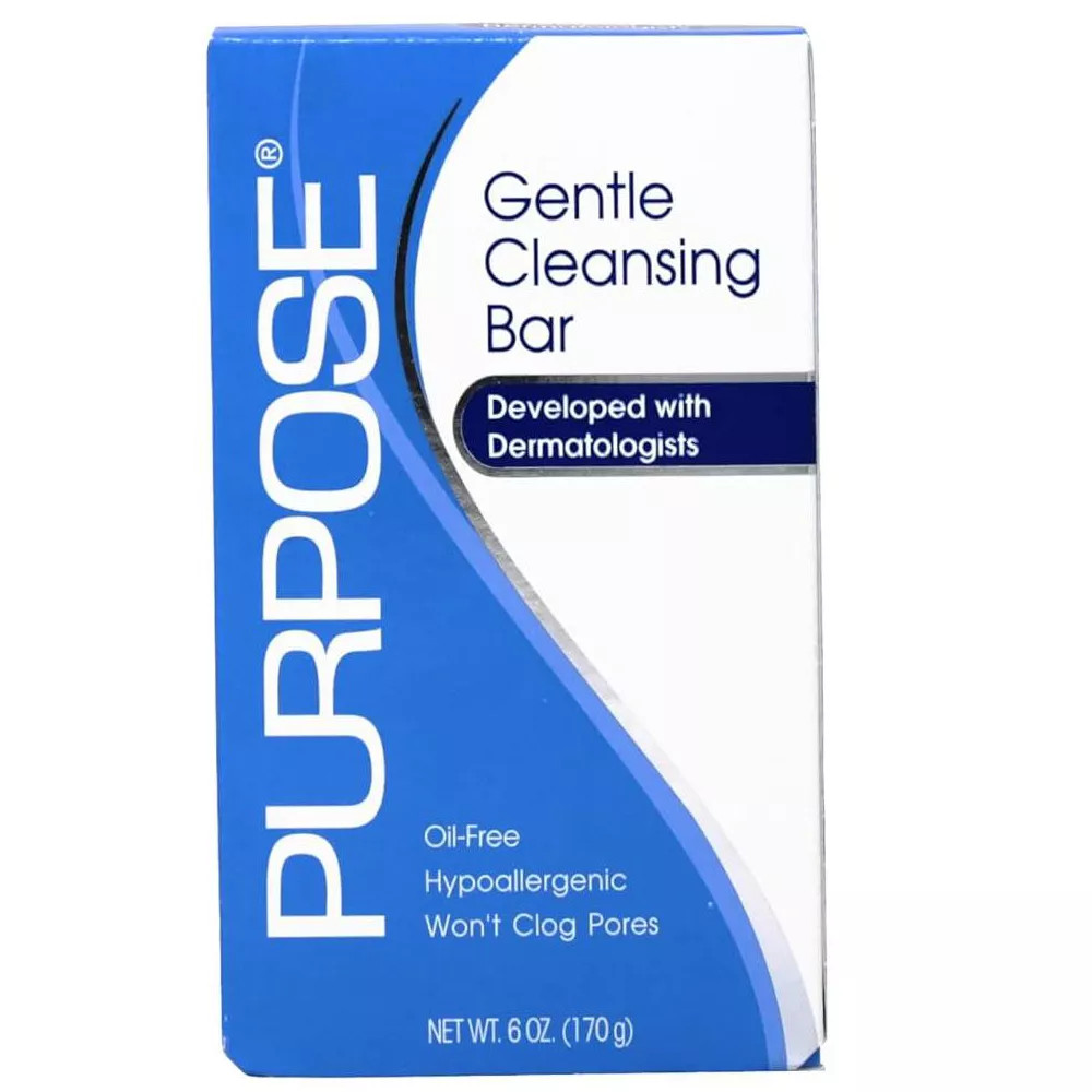 Purpose Gentle Cleansing Bar Soap Hypoallergenic Oil-Free 1 Ct 6 Oz Pack of 12