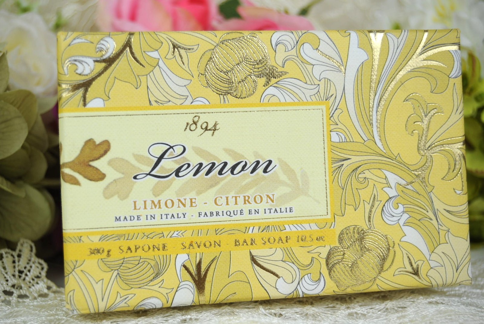 1894 Tuscan LEMON CITRINE Bath Soap 10.5 oz Made in Italy Gift Box SEALED