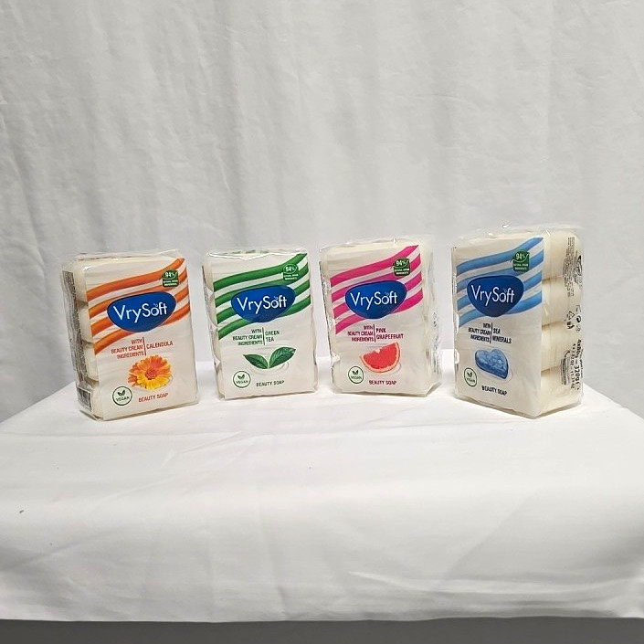 VrySoft Beauty Soap Vegan Body Bar Soap Multipack, 11.28 oz, Calendula