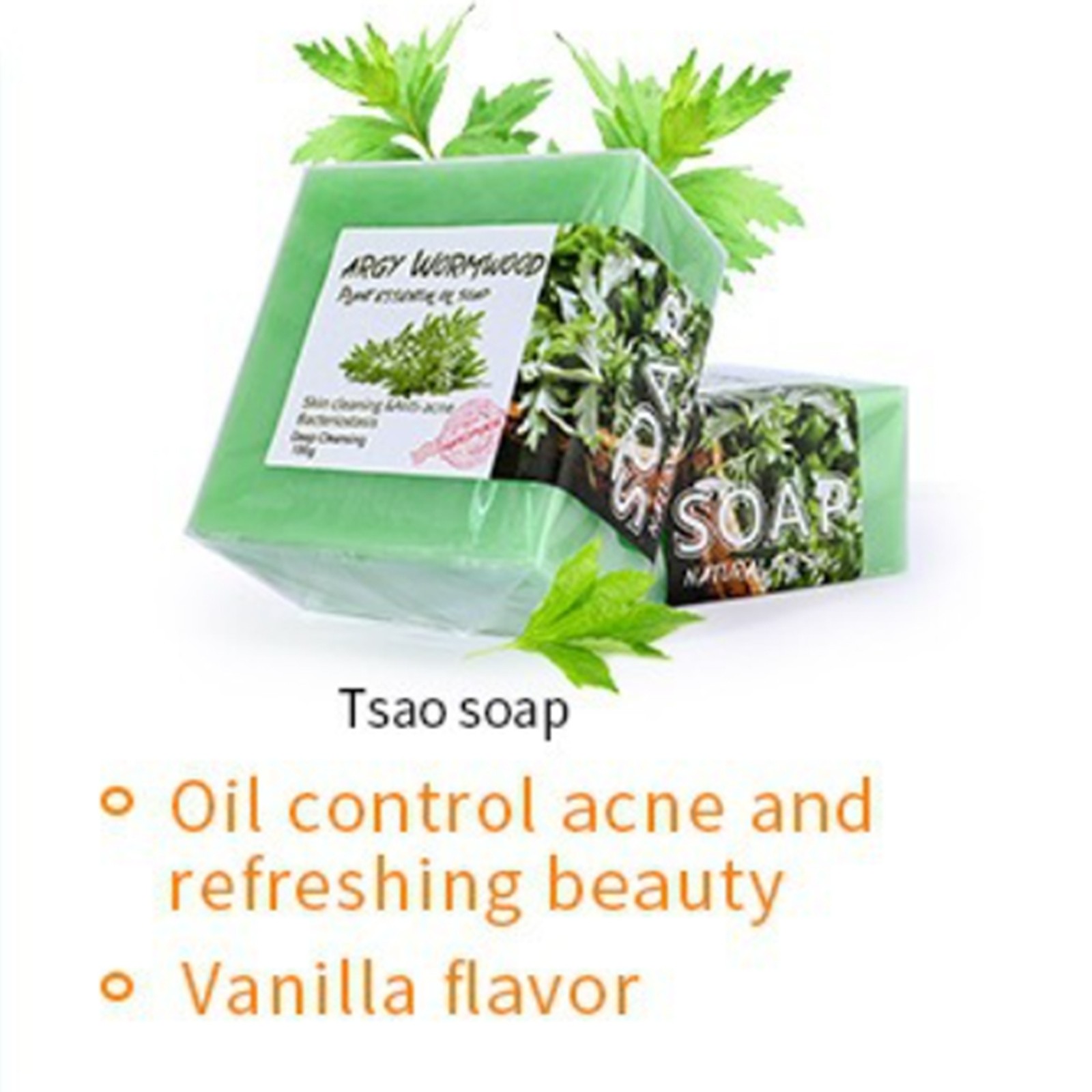 3PCS Argy Wormwood Daily Use Handmade Soap Moisturizing Essential Oil Soap