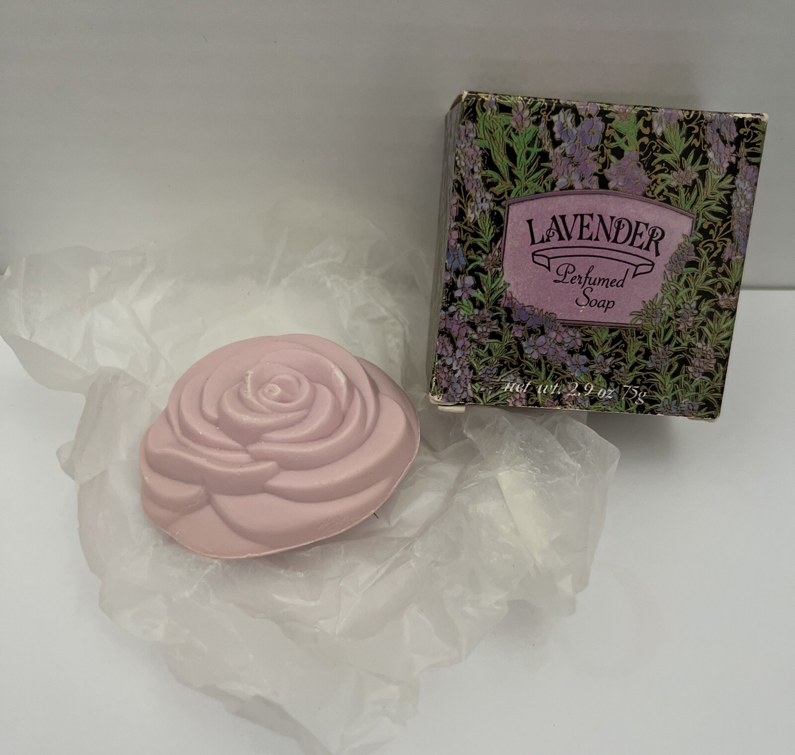 VTG 80s 90s New Victoria’s Secret Lavender Floral Perfumed Soap Bar 2.9 oz NIB