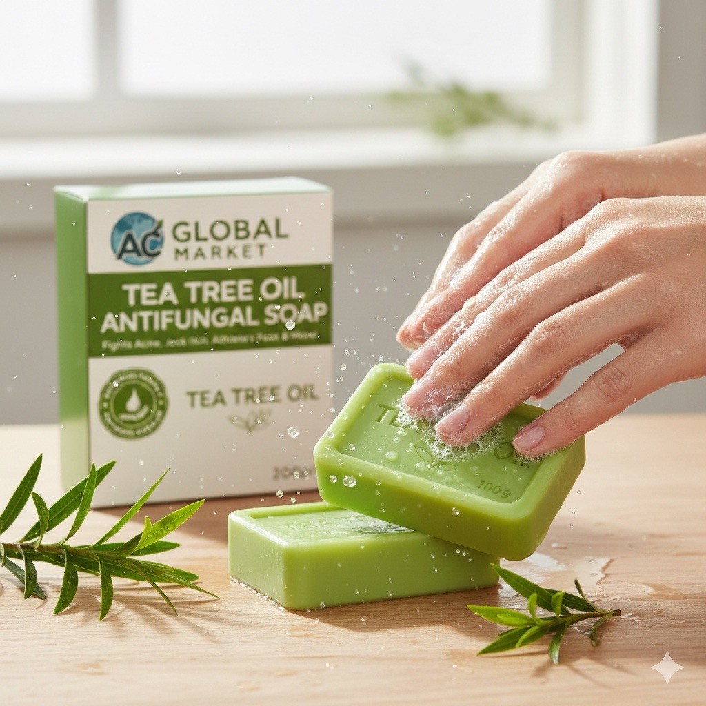 AC Global Market Tea Tree Oil Antifungal Soap Body Face ,100g
