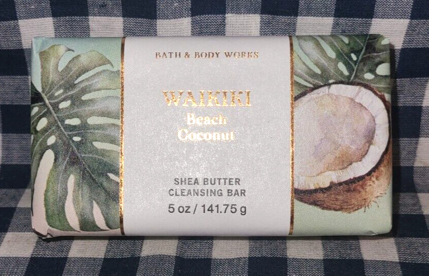 ALL NEW Waikiki Beach Coconut Shea Butter Cleansing Bar 5 oz Bath & Body Works