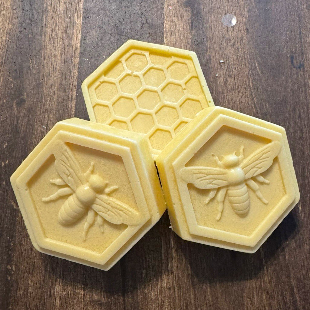 Individual Honeycomb Pattern Shea Hand Soap. Essential Oils: Honey Almond
