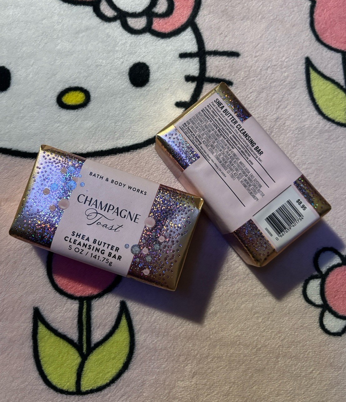 2 count Bath & Body Works Champagne Toast Shea Butter Cleansing Bar 5 oz