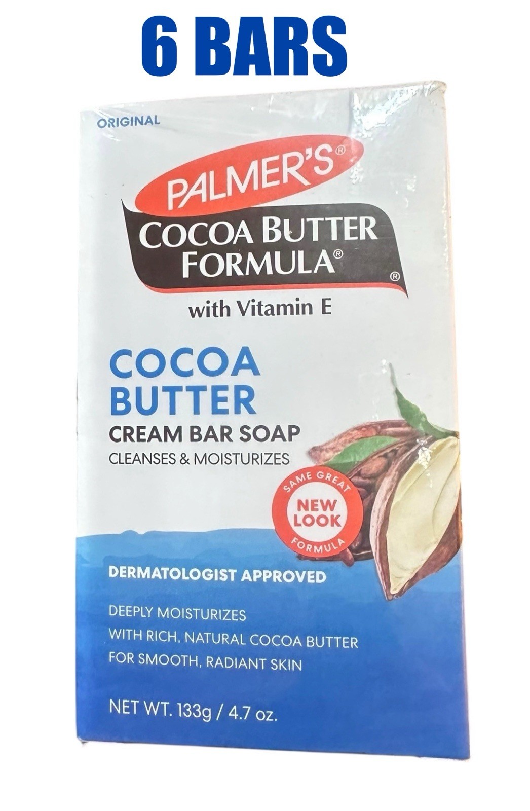 Palmers Cocoa Butter Formula Cream Bar Soap w/ Vitamin E 4.7 Oz Lot of 6 NEW