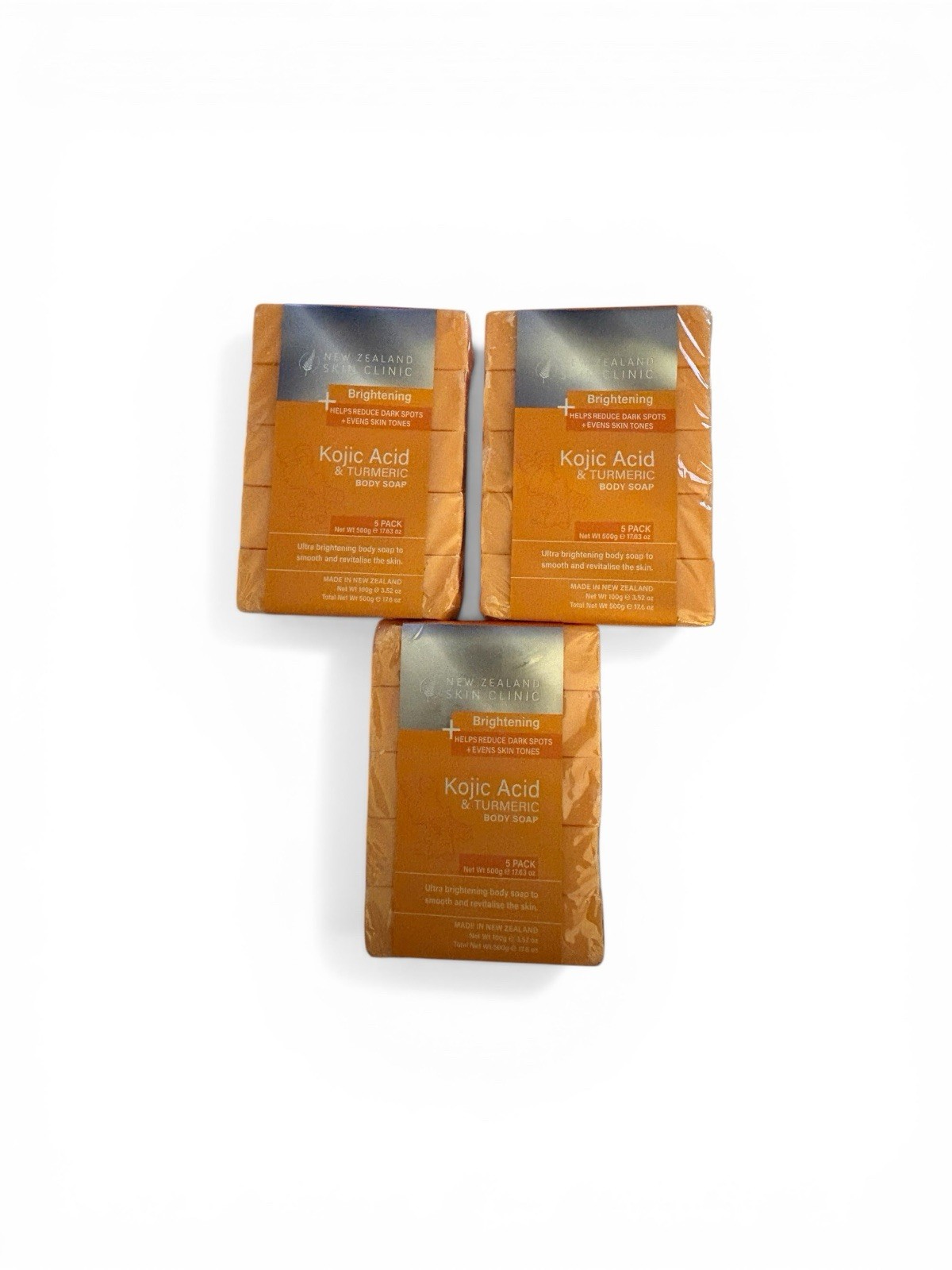 New Zealand Skin Clinic Bar Soap 15 Bars – Kojic Acid & Turmeric Body Soap