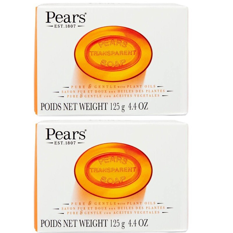 2 Pack Pears Pure & Gentle Transparent Soap 4.4 oz/125 g. Bar Soap