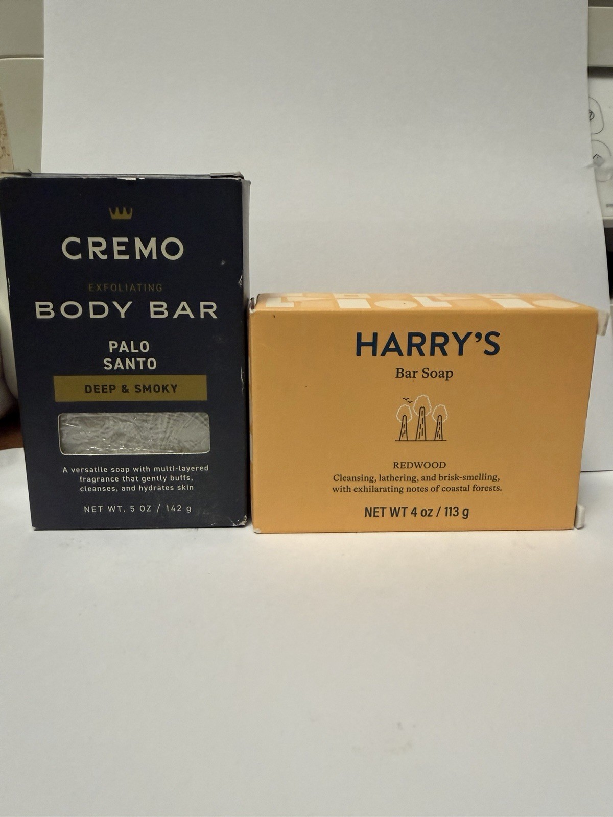 2 Pc Cremo Exfoliating Palo Santo + Harrys Bar Redwood