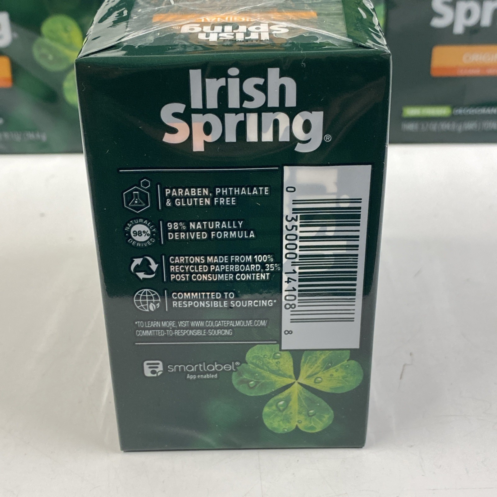 LOT x15 IRISH SPRING Original Bar Soap NO FLAXSEED LINSEED OIL Free Discontinued