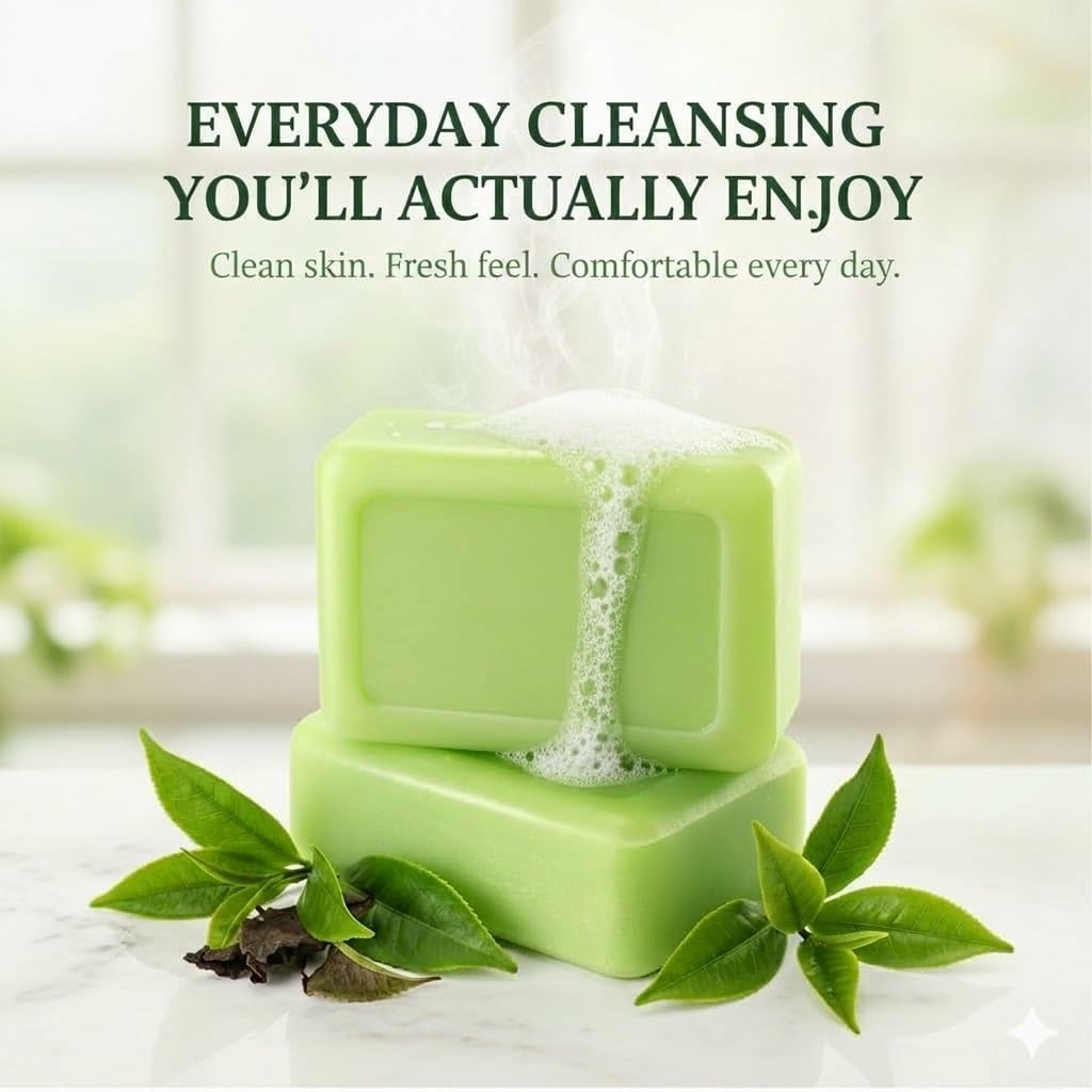 2 Pack Tea Tree Soap, Antifungal Soap, Tea Tree Oil Soap for Men & Women, Relief