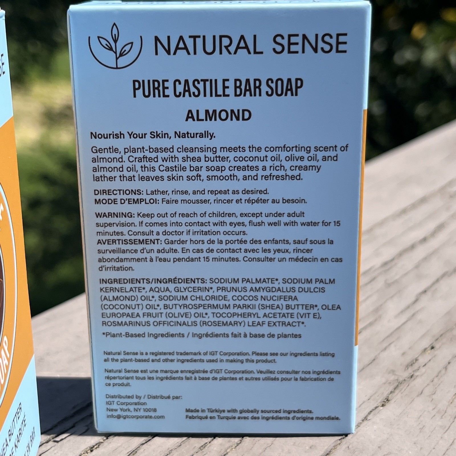 Natural Sense 4 Pack Pure Castile Almond Bar Soap – 5 oz (141g) – Yuka 100/100!