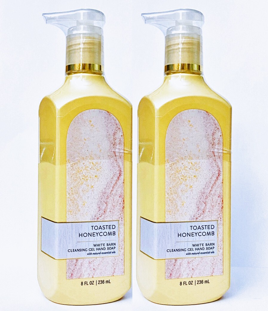 2 Bath & Body Works TOASTED HONEYCOMB Cleansing Gel Hand Soap 8.0 oz