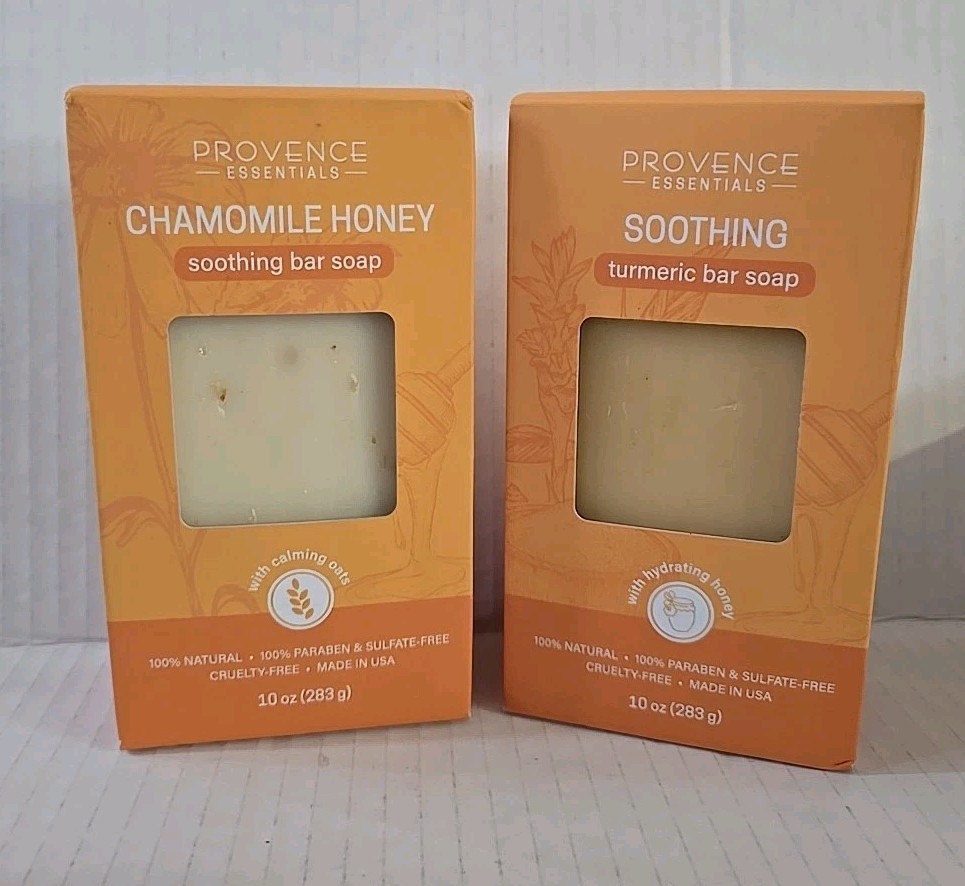 Provence Essentials Soothing & Chamomile Natural 2 Bar Soap Set 10oz Each