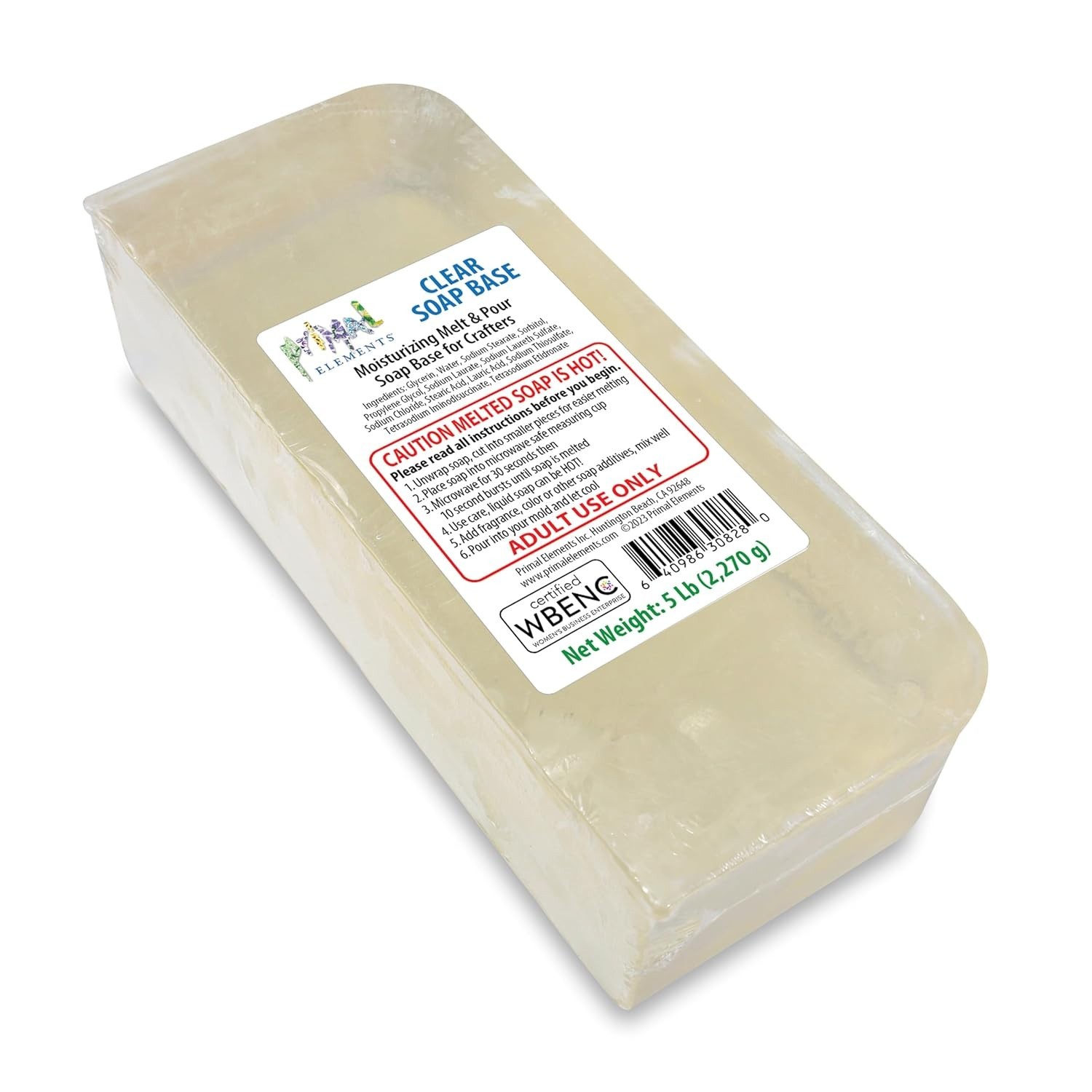 Create Custom Soaps with 5 lb Unscented Clear Soap Base – Easy to Melt & Shape