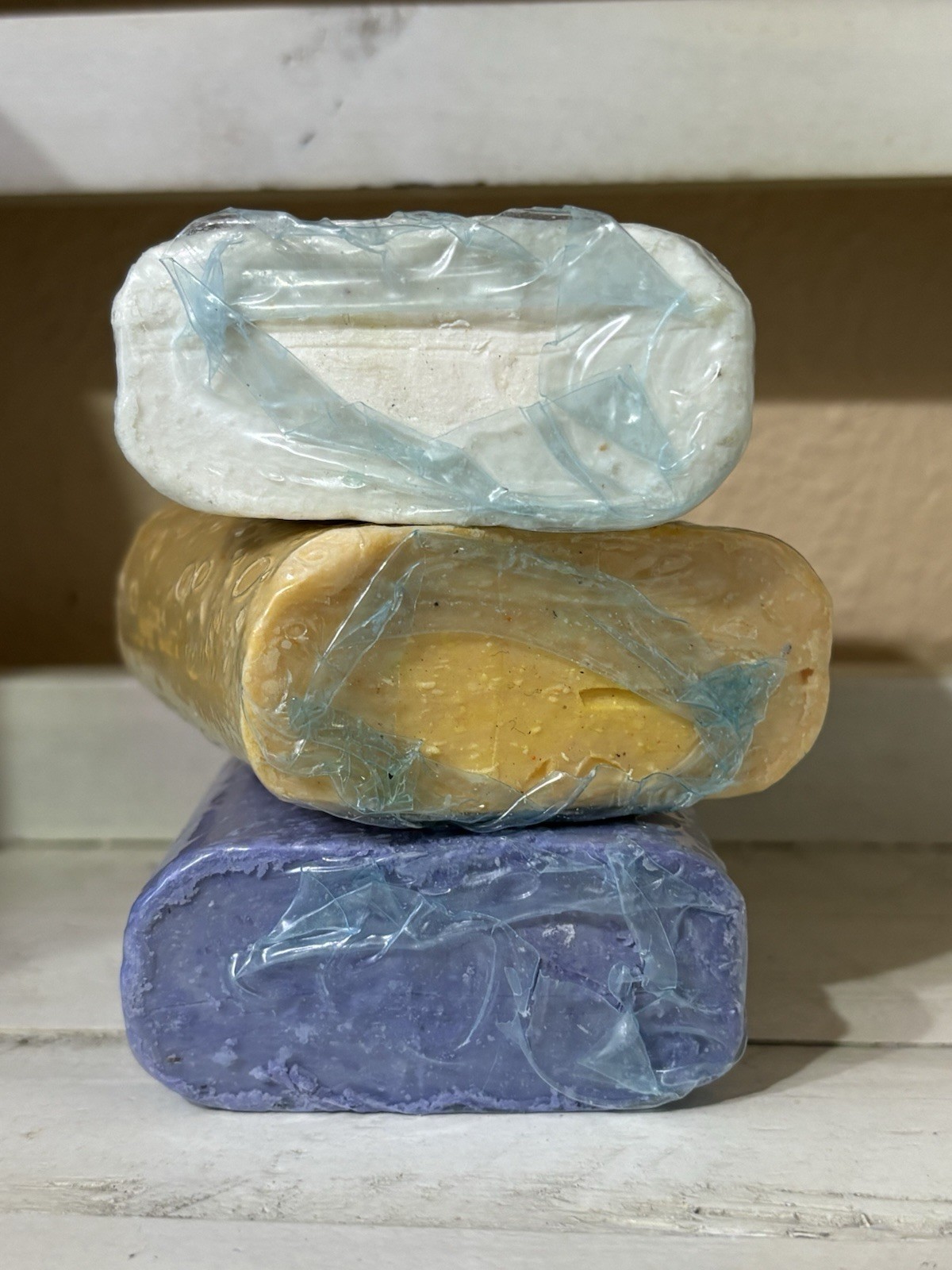 Natural Bar Soap Amish Farms 3 Bars Hand Cut Hand Crafted 5+oz Vegan