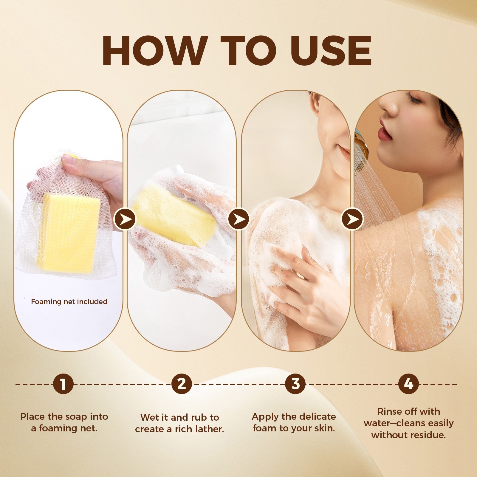 OUKEYA Grass Fed Beef Tallow Soap Gentle Cleansing & Moisturizing For Face, Body