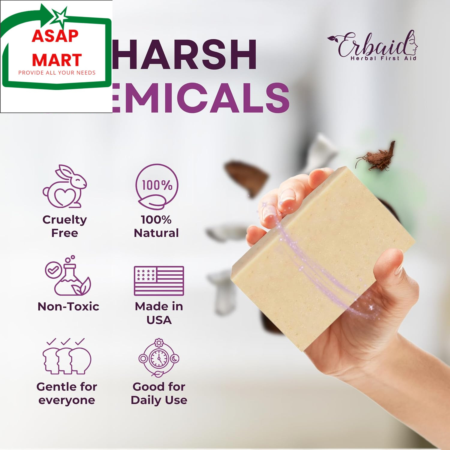 Eczema Soap Bar for Face and Body – All Natural Dermatitis, Psoriasis Treatment.