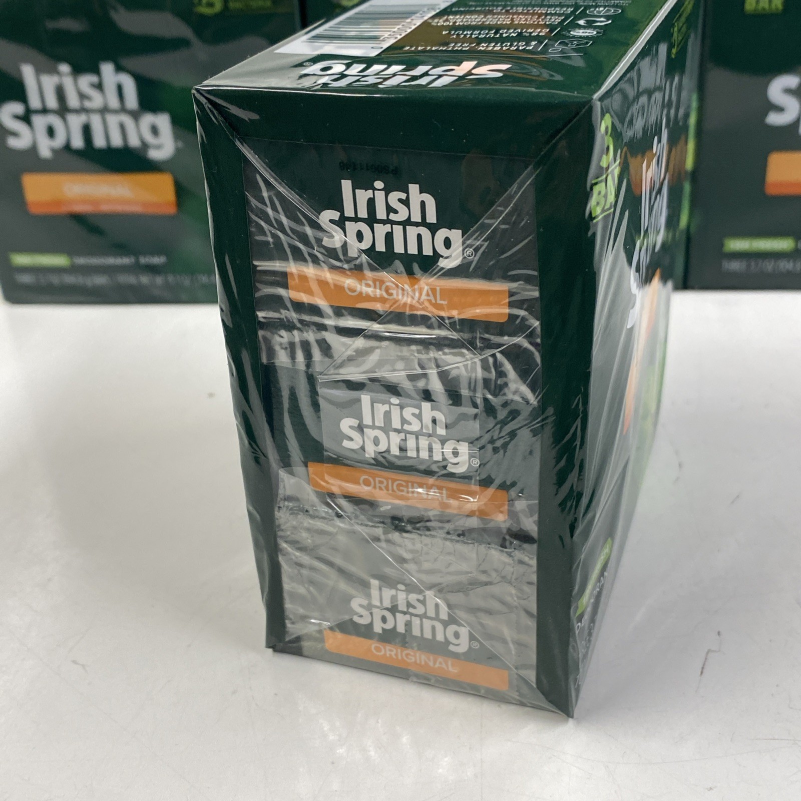 LOT x15 IRISH SPRING Original Bar Soap NO FLAXSEED LINSEED OIL Free Discontinued