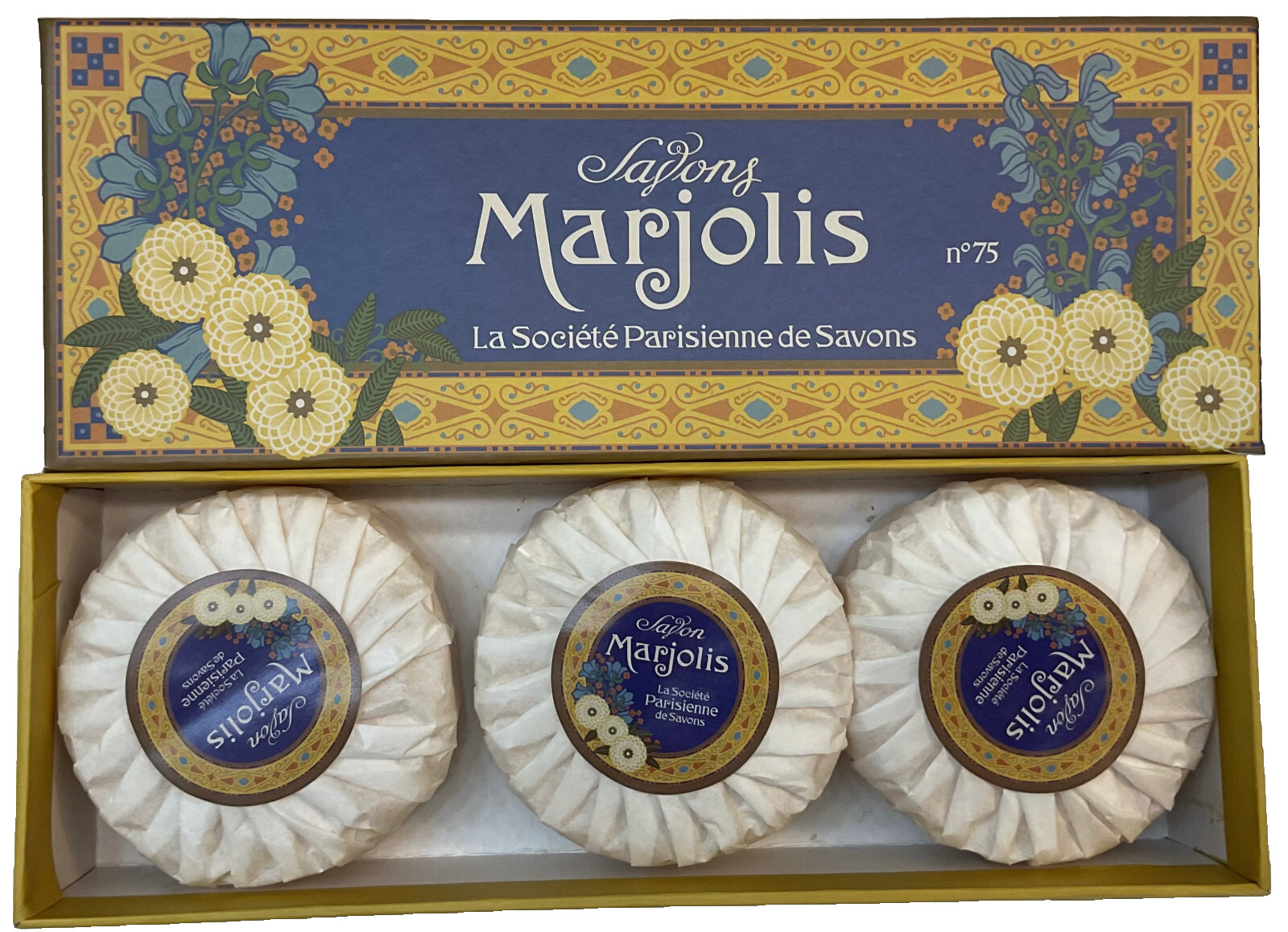 La Societe Parisienne de Savons MARJOLIS Boxed French Soap | 3 x 3.4 oz