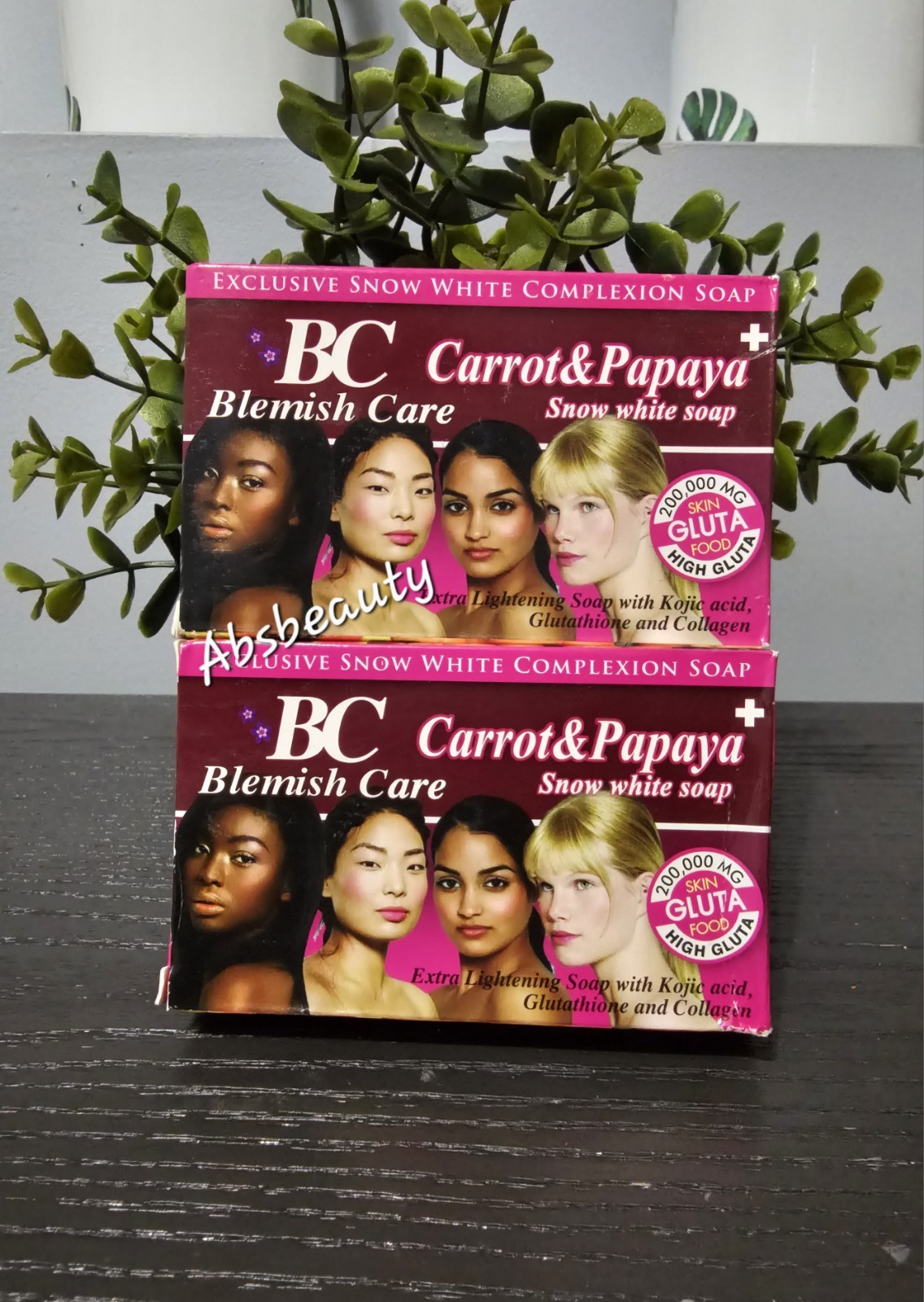 Blemish Care Carrot&Papaya Snow White Complexion Face & Body Soap,160g👌💯 1pc