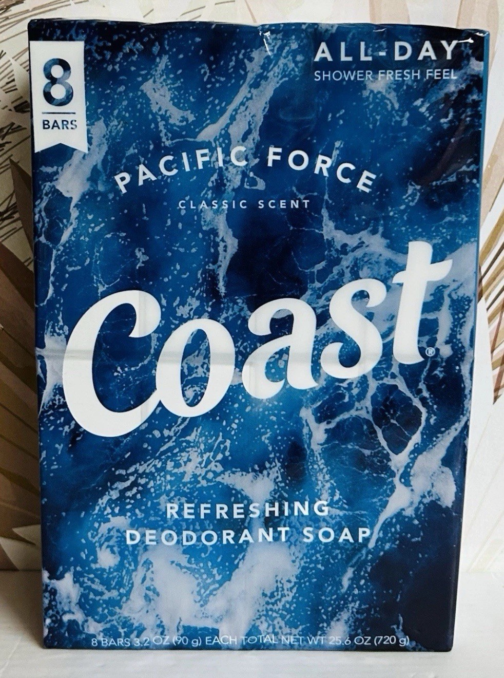Pacific Force ~ Coast Refreshing Deodorant Soap 8 Bars 3.2 oz Each Classic Scent