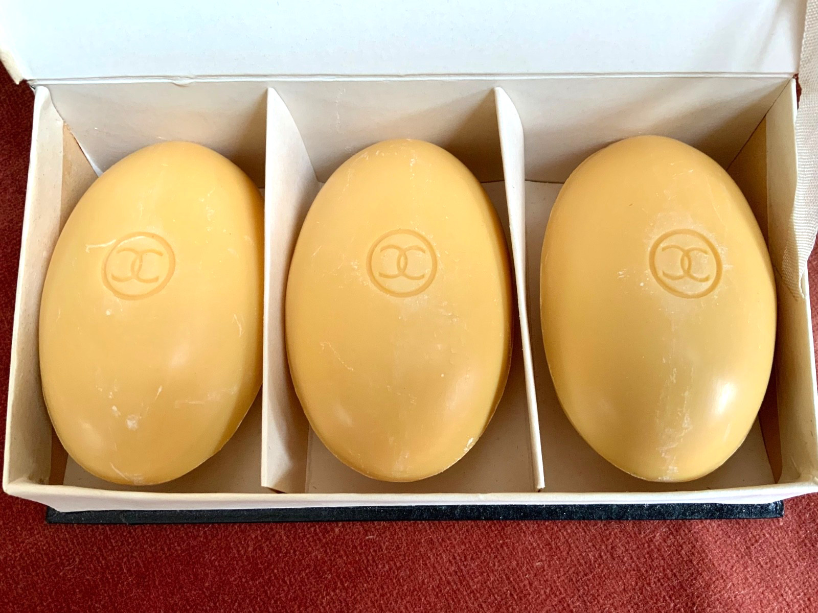 CHANEL Savons / Soap 1960s Oval RARE Original FULL Box Set of 3