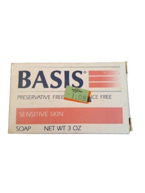 Basis Sensitive Skin Soap 3 Oz Preservative & Fragrance Free NEW Vintage 1994