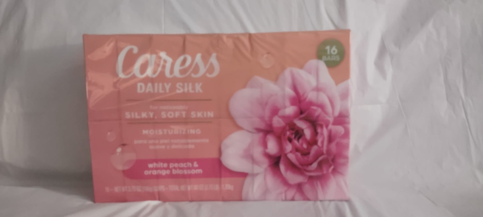 Caress Daily Silk Beauty Bar, White Peach & Orange Blossom, 3.75 oz.,16 count