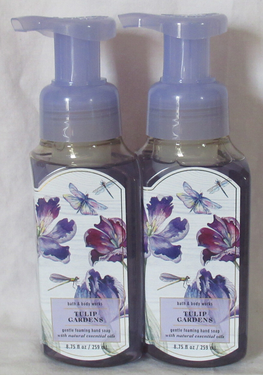 Bath & Body Works Gentle Foaming Hand Soap Lot Set of 2 TULIP GARDENS