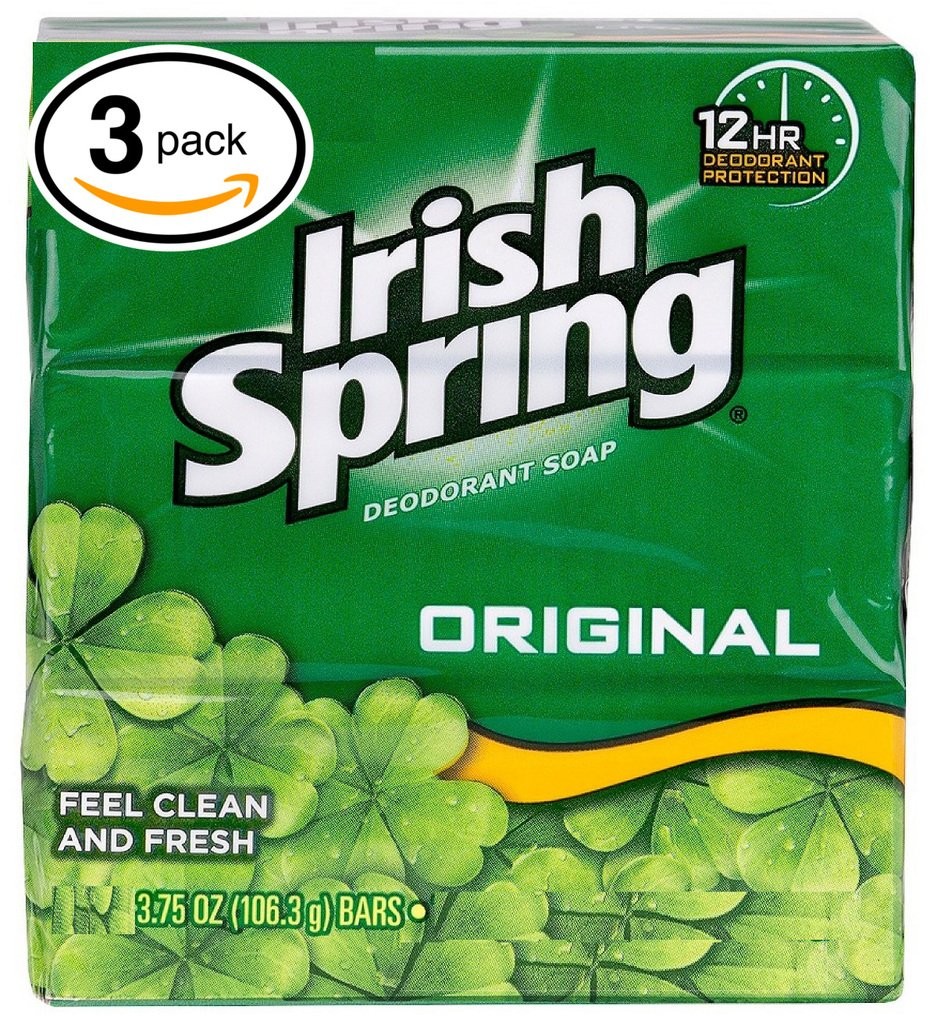 (PACK OF 3 BARS) Irish Spring ORIGINAL SCENT Bar 3.73 Ounce (Pack of 3), Gren