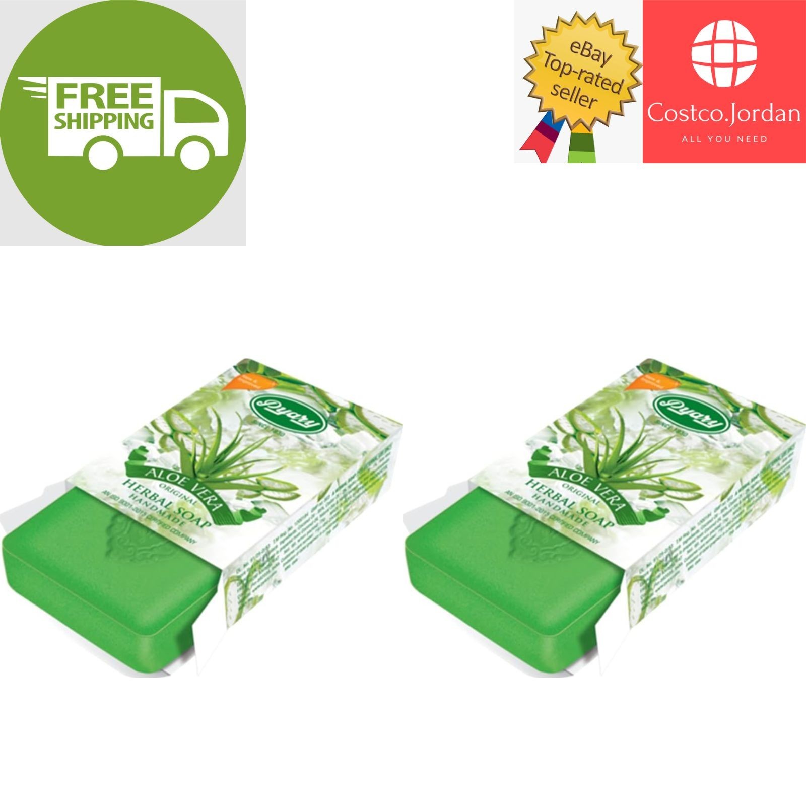 2 X Indian Pyary Aloe Vera Original Herbal Soap – 75g Hand Made ⭐FREE SHIPPING⭐