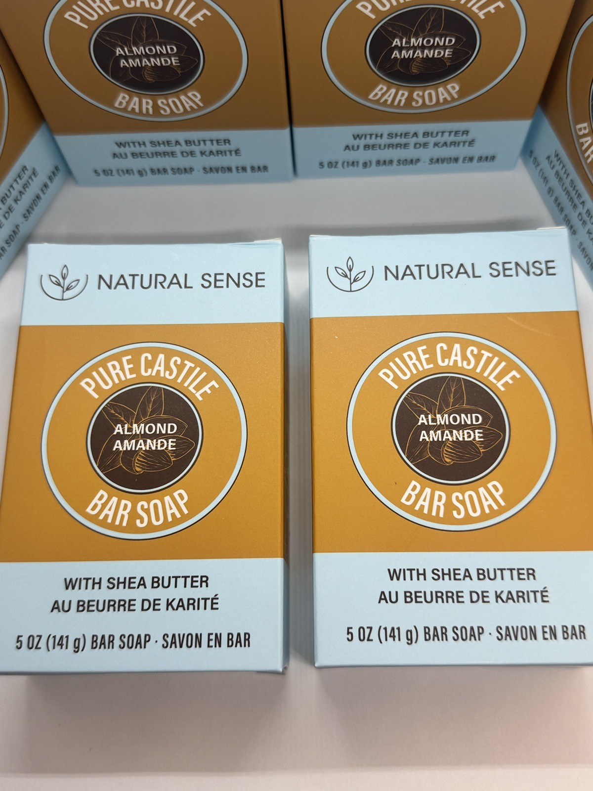 Lot (6) Pure Castile Bar Soap ea. 5 Oz, Almond, Shea Butter, Olive & Coconut Oil