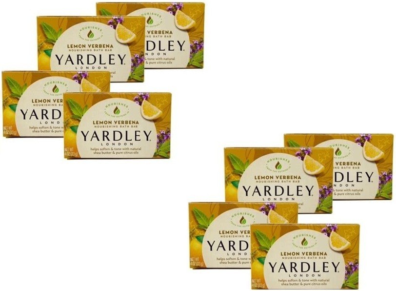 8 x Yardley London Lemon Verbena Bar Soap 4.25 oz – Nourishing Bath Bar