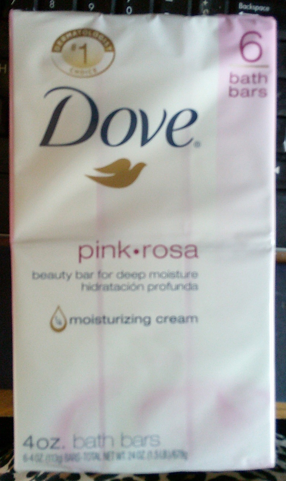 NEW DOVE Pink Beauty Bar Soap Use or Prop 6 Pack 4 oz. Ea.