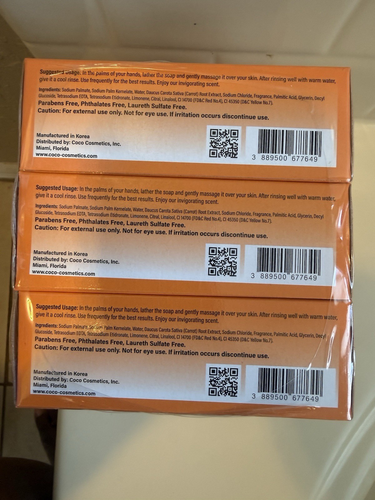 Countryside Carrot Complexion Soap Beauty Bar 7 oz Paraben-Free Phthalates-Free