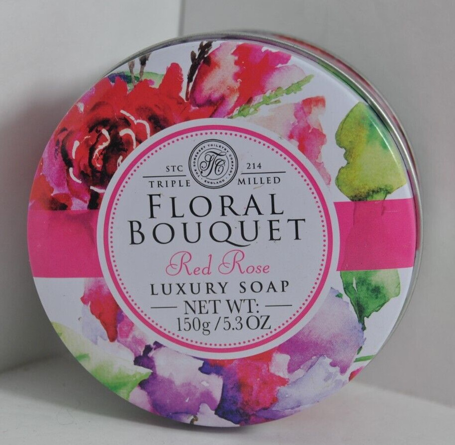 Lot of 2 Red Rose Luxury Soap 5.3oz & Dickens & Hawthorne Heart Shape Bath Bombs