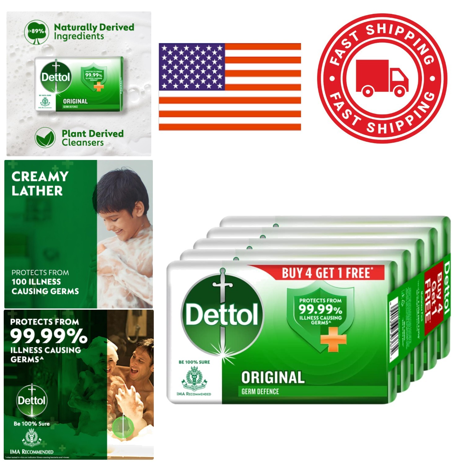 150gm Bathing Soap Bar Pack of 5 for All Skin Types with Organic Ingredients