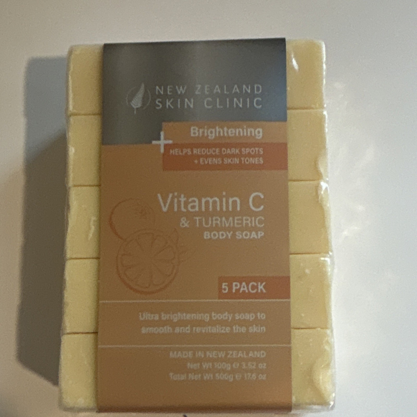 New Zealand Skin Clinic Vitamin C Turmeric Brightening Body Soap 5 Pack