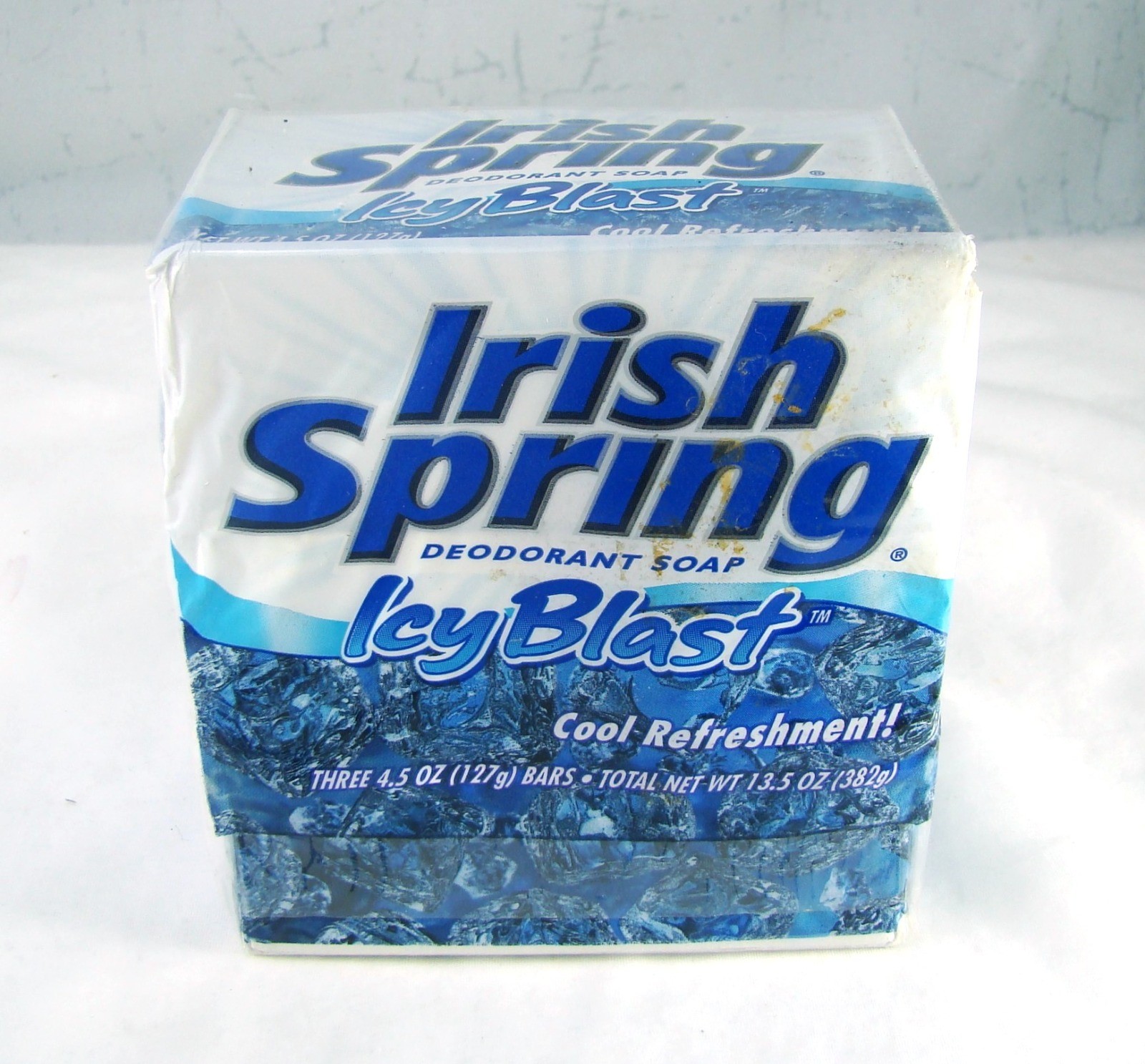Colgate Palmolive IRISH SPRING ICY BLAST 3 Pack Soap Bars 4 1/2 oz @ NIB Vintage
