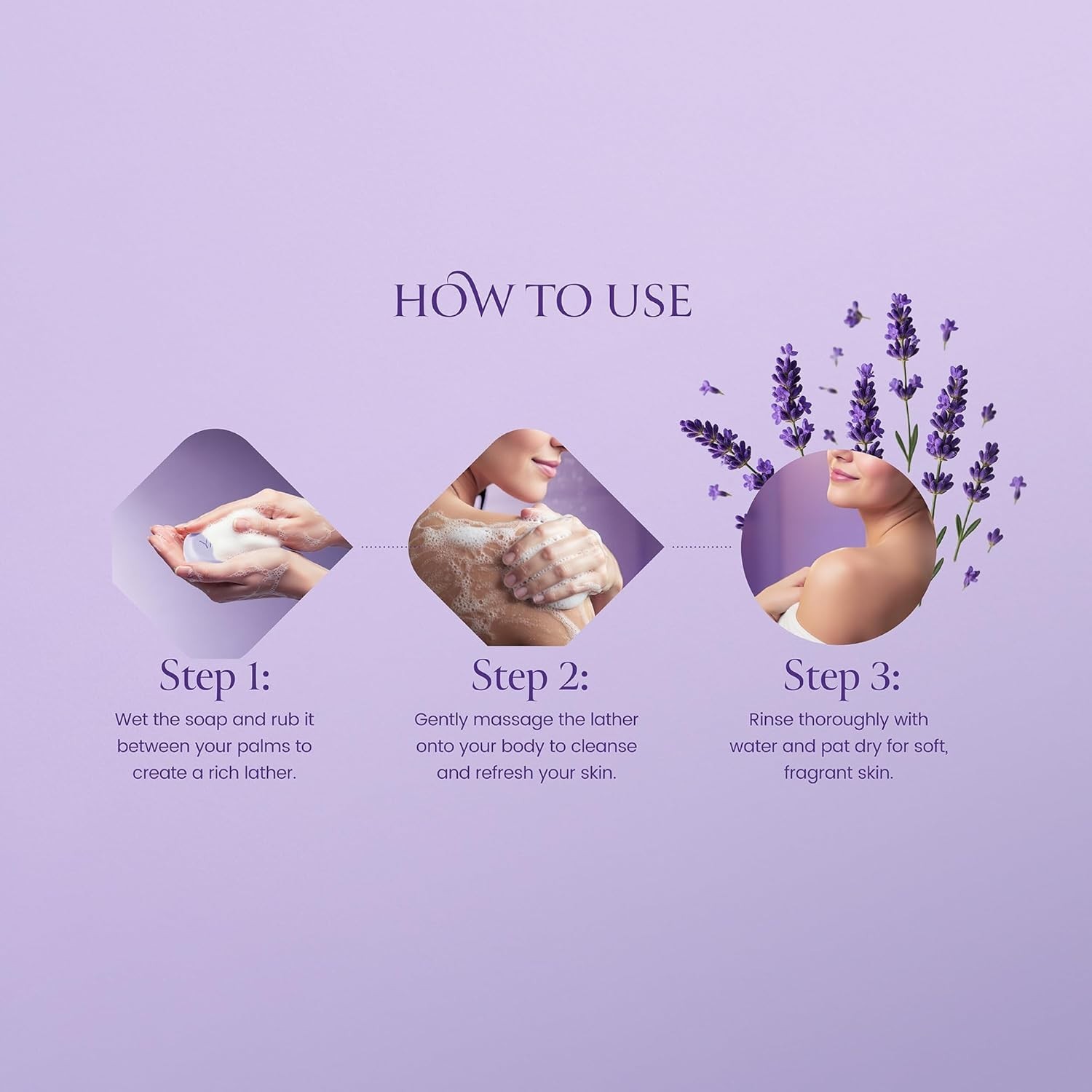 Luxury English Lavender Soap Bundle – 3 x 100g Bars for Relaxing Bath