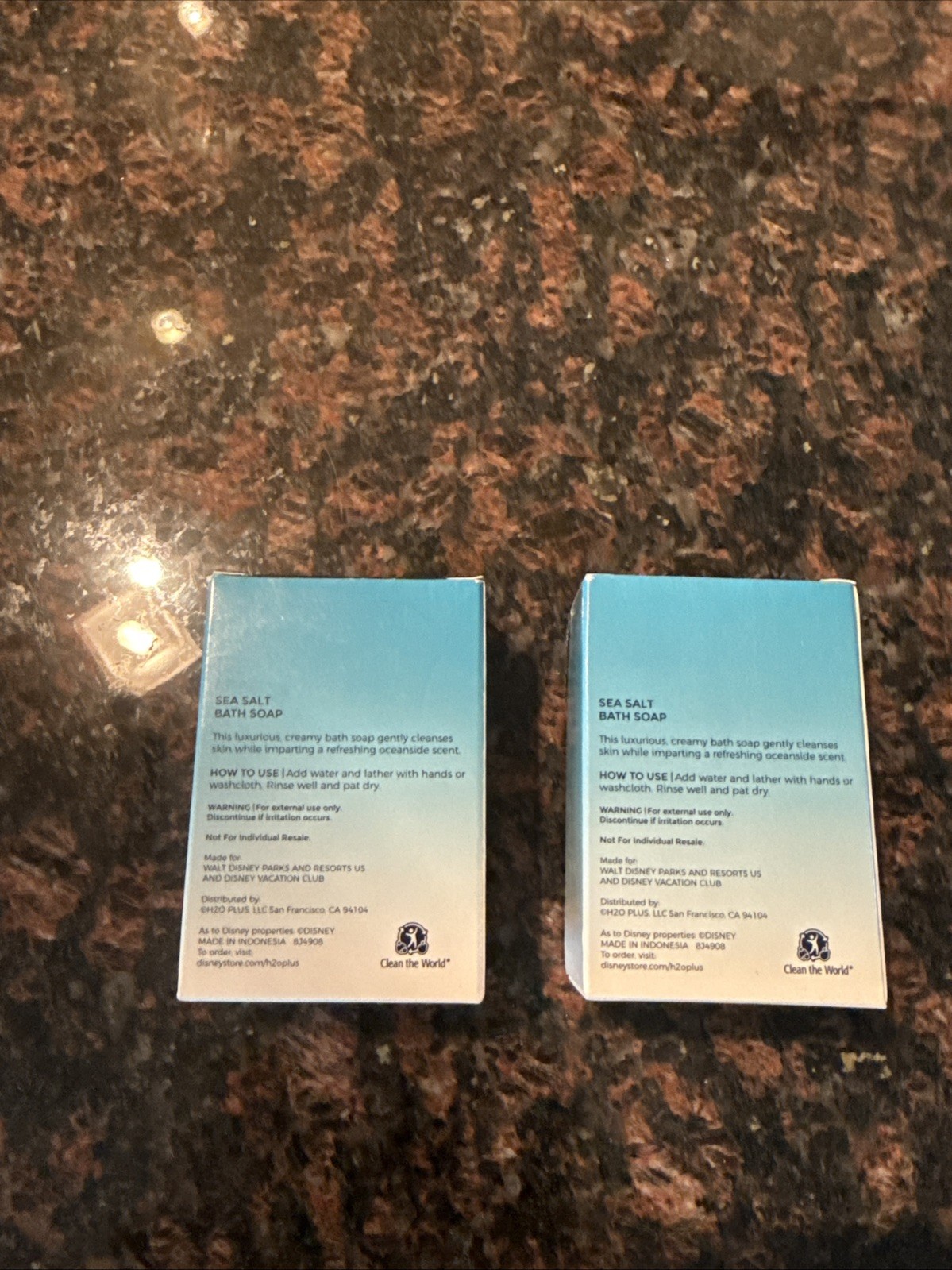 H2O+ Sea Salt Bath Soap 2 oz Lot of 2 Disney Resorts New