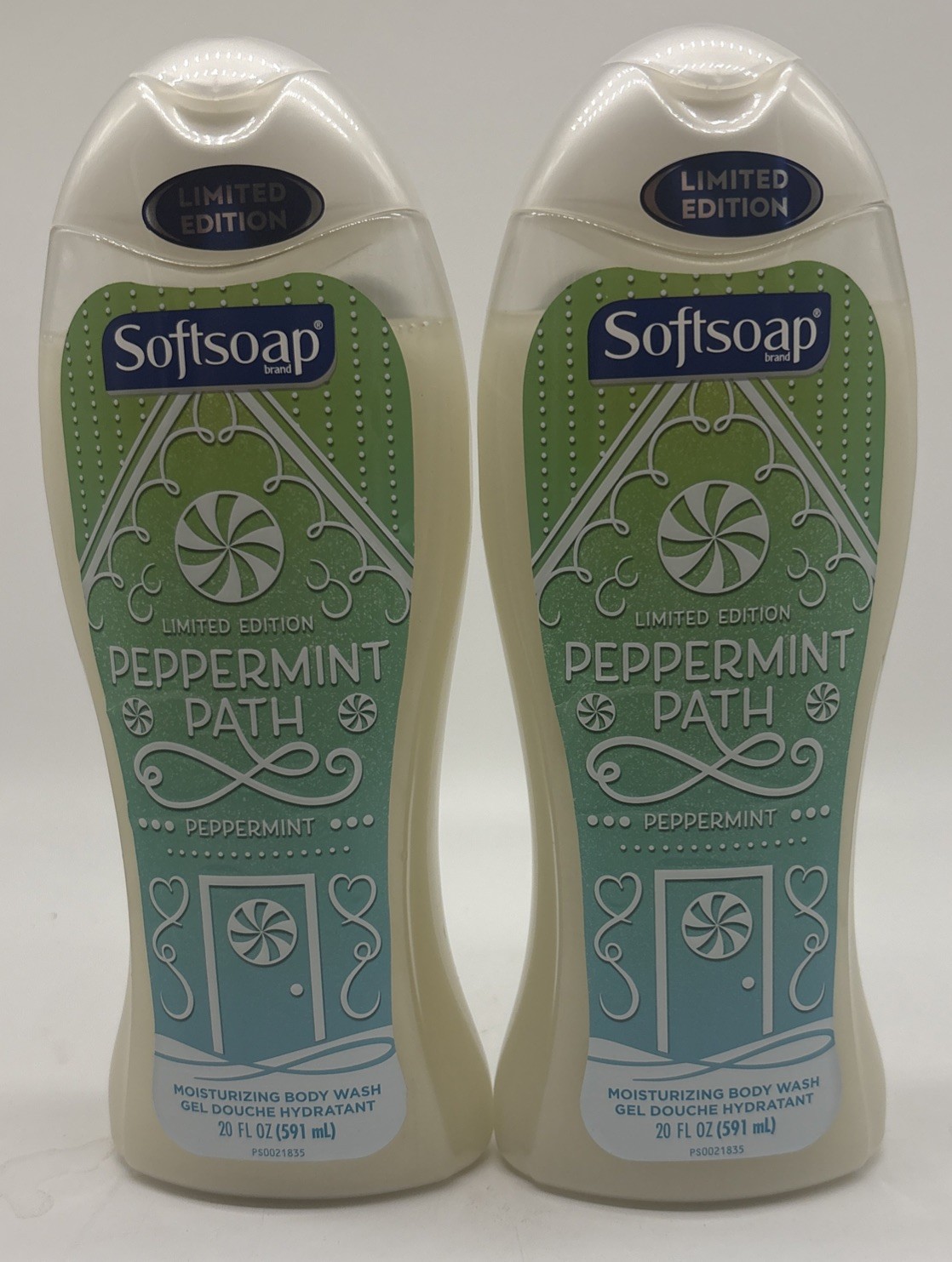 2x Softsoap Peppermint Path Limited Edition Moisturizing Body Wash 20 Fl Oz