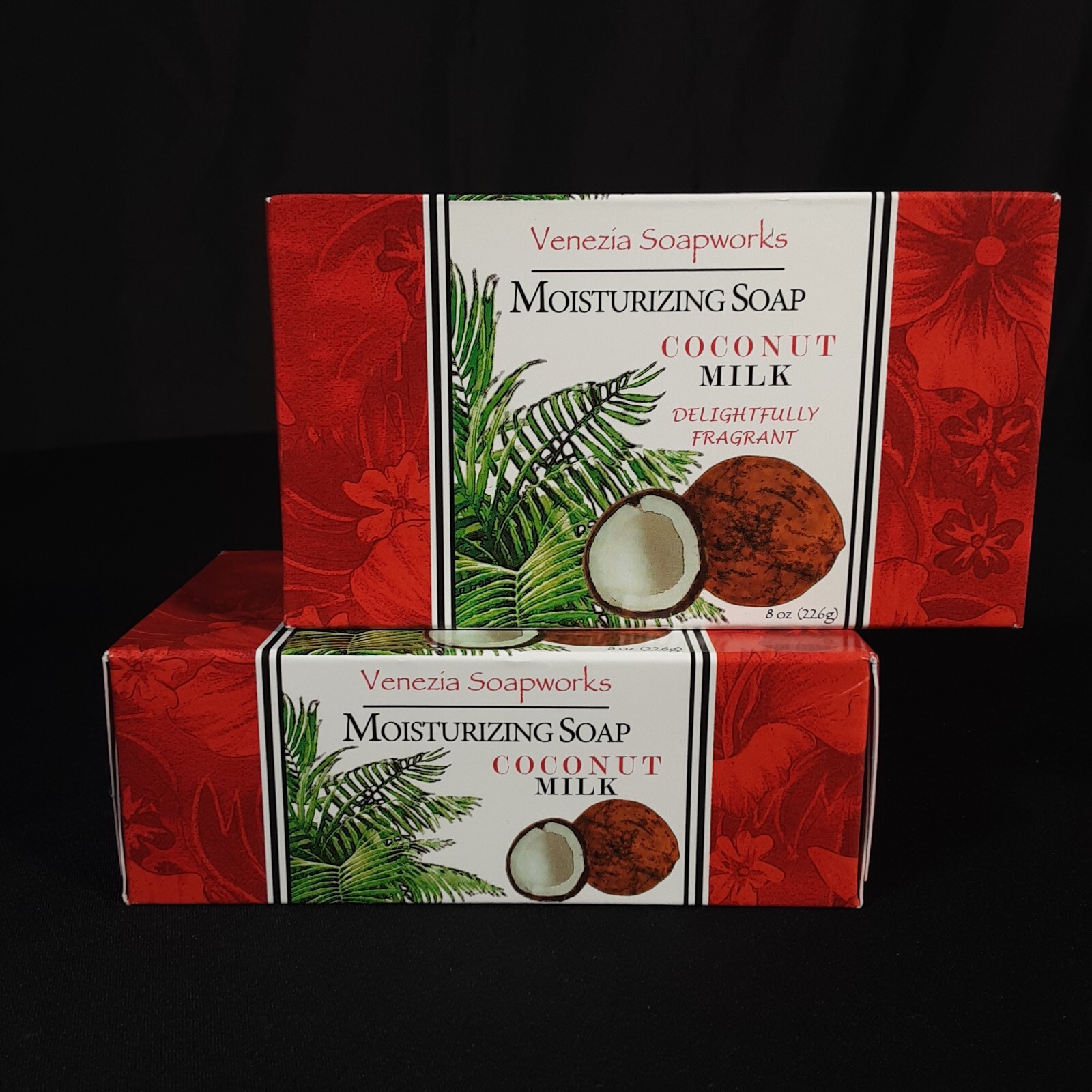 NEW Lot of 2 Venezia Soapworks COCONUT MILK Moisturizing Soap Full Size 8oz