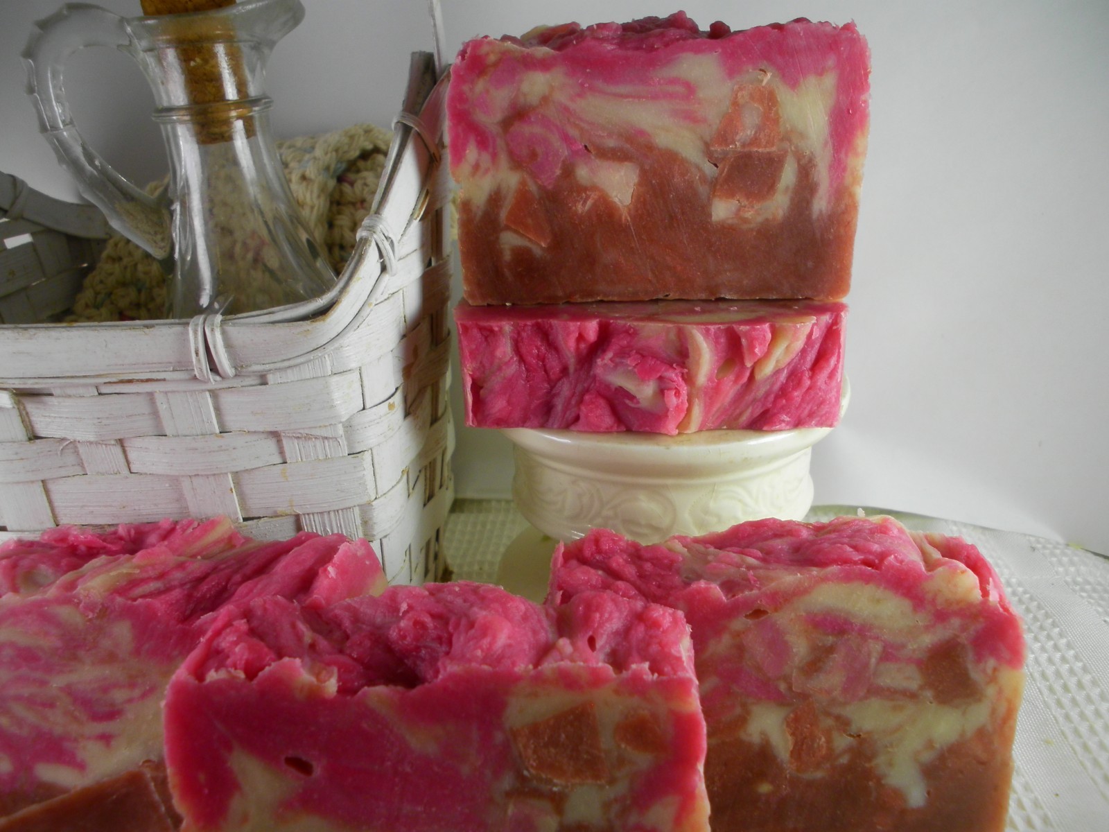 Cranberry Pomegranate Honey Goat Milk Soap, Natural Organic Homemade Handmade