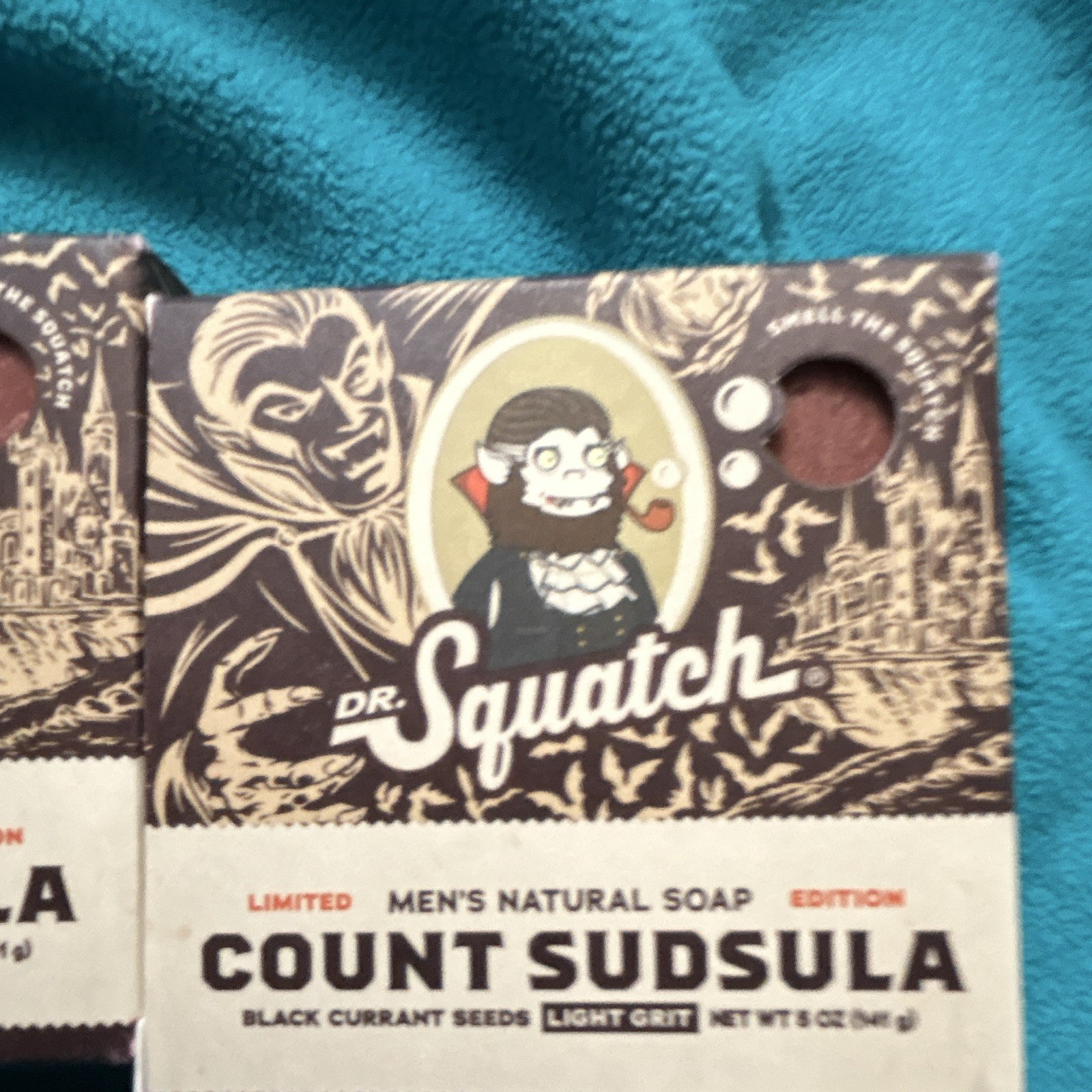 Dr. Squatch Count Sudsula Men’s Bar Soap Black Currant 5oz Lot of 2