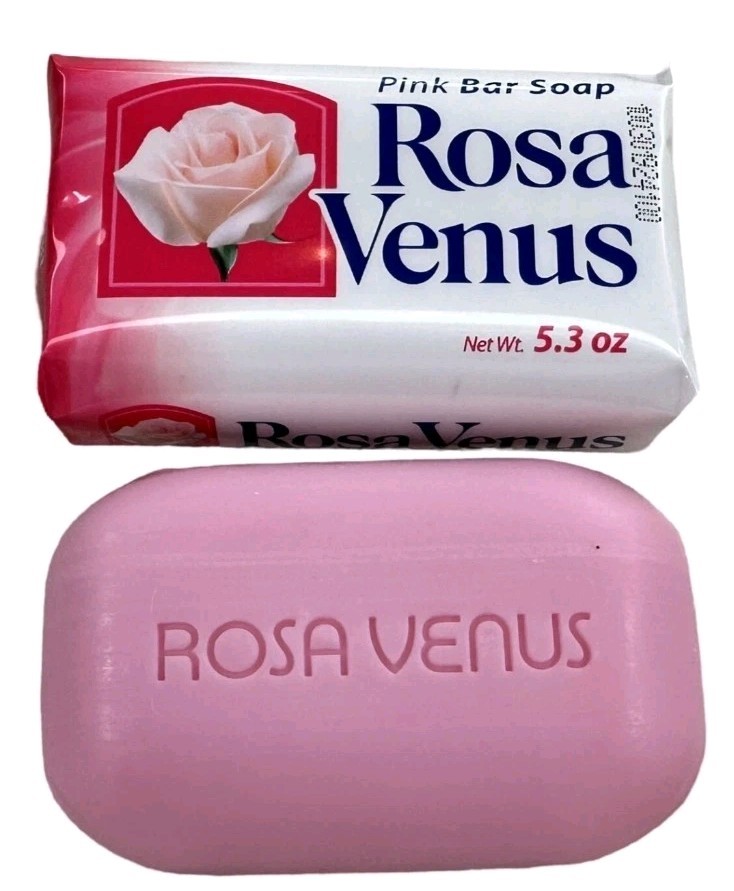 3 X Rosa Venus Pink Bar Soap Bath Bars Fresh Scent 5.3 oz Lot of 3 Free Shipping