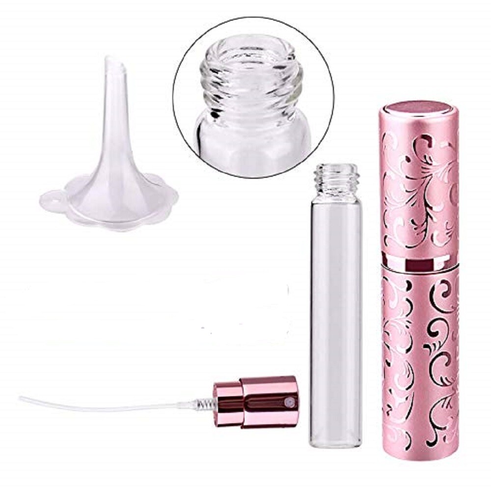 10ml Refillable Perfume Atomizer Mini Travel Spray Bottle Purse Funnel