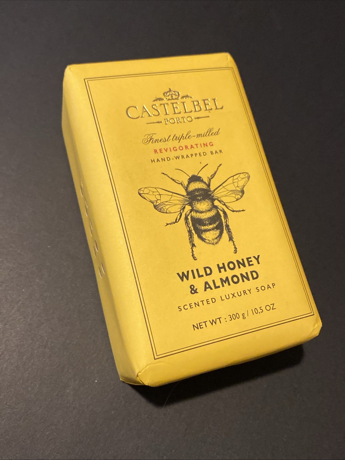 Castelbel Luxury Bath, Kitchen Bar Soap Wild Honey & Almond Revigorating 10.5oz